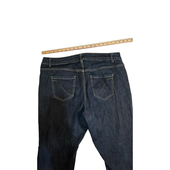 Lane Bryant Bootcut Jeans Women's Size 20 SHORT Dark Blue Stretch Genius Fit - Picture 4 of 5